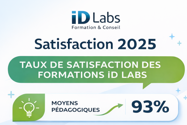 Satisfaction des formations iD Labs en 2025 : une qualité élevée et durable depuis 2020