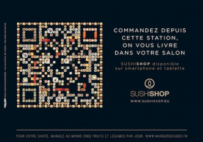 Sushi Shop QR CODE livraison métro